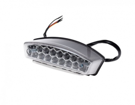 Stop spate/iluminat numar - Stop spate universal led sticla alba