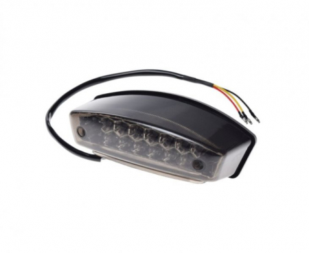 Electrica & Lumini - Stop spate WM moto/atv universal, sticla transparenta fumurie, LED