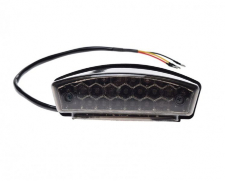 Stop spate WM moto/atv universal, sticla transparenta fumurie, LED [1]