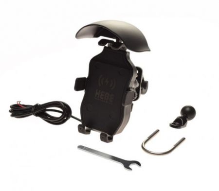 Suporti telefon & Audio - Suport cu incarcator pentru telefon prindere pe ghidon moto/atv AA99950