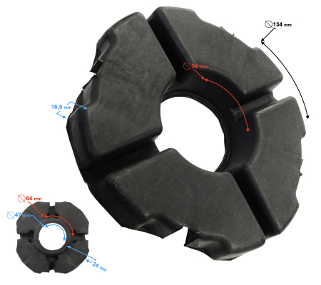 Frana - Suport disc frana spate, pentru Volcano 50