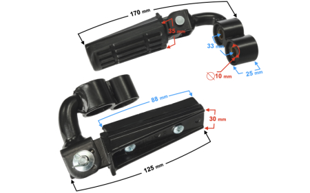 Suport pentru picior, set 2 buc, moped FR [1]