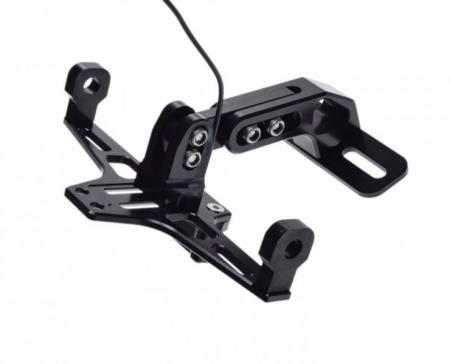 Suport numar + lampa, pentru moto & atv, aluminiu, culoare negru, universal [1]