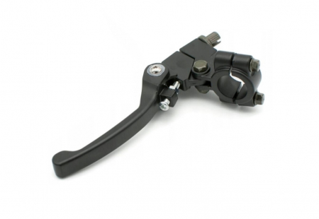 Manete - Suport si maneta ambreiaj, potrivire universala motocross, rabatabila, culoare negru, prindere 22mm