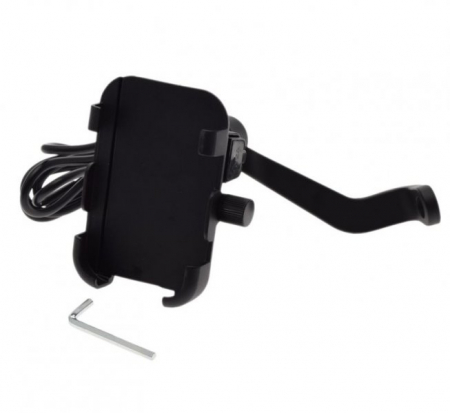 Suporti telefon & Audio - Suport telefon, culoare negru, prindere pe ghidon
