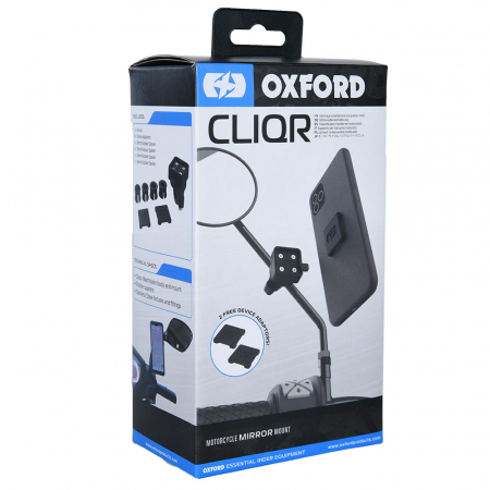 Suport telefon Oxford CLIQR, montaj pe tija de la oglinda: 10mm, 12mm, 14mm, 16mm [5]