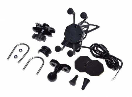 Suporti telefon & Audio - Suport telefon + priza USB tip RAM, universal