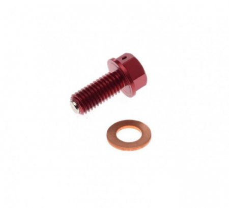 Buson - Surub cu magnet, golire ulei Kawasaki KXF, culoare rosu