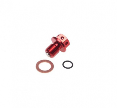 Buson - Surub cu magnet, golire ulei M12x1,5, culoare rosu