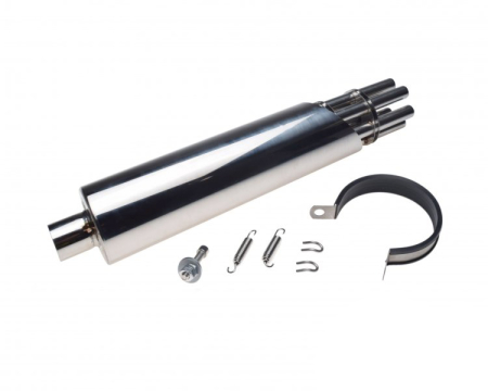 Evacuare completa - Toba de esapament, model minigun, culoare crom