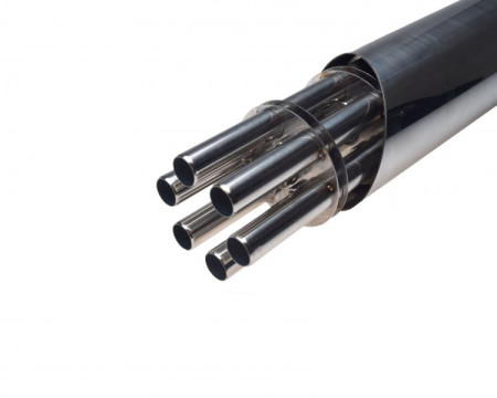 Toba de esapament, model minigun, culoare crom [2]