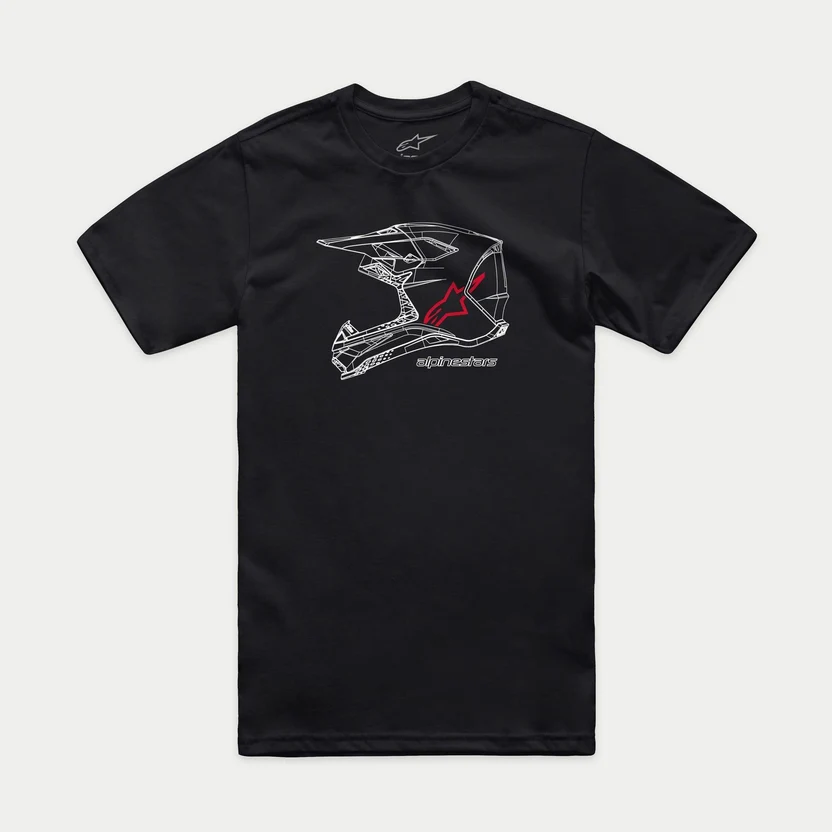 Tricouri - Tricou Alpinestars Mx Helmet, culoare negru, marime L