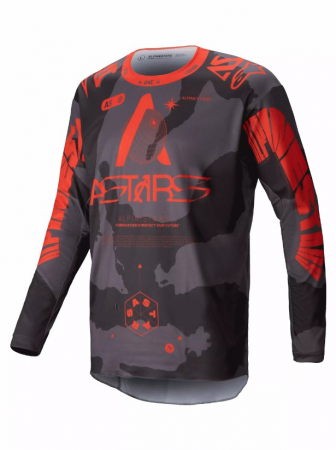 Tricouri - Tricou atv/cross Alpinestars Racer Hollow, culoare gri/portocaliu, marime 2XL