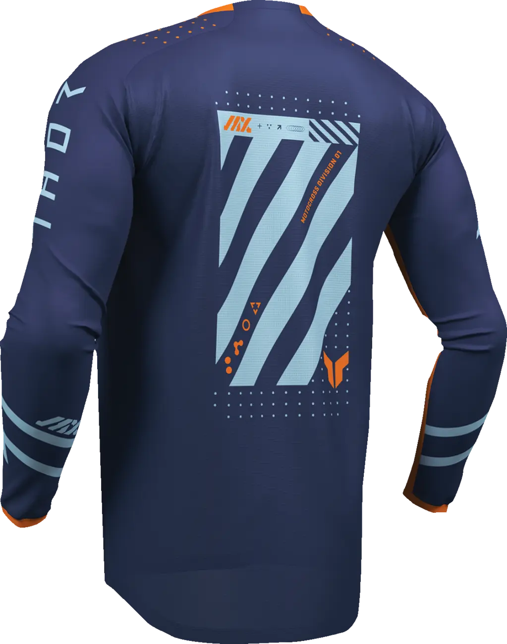 Tricou atv/cross copii Thor Launchmode Futura, culoare bleumarin/portocaliu, marime YXL [1]