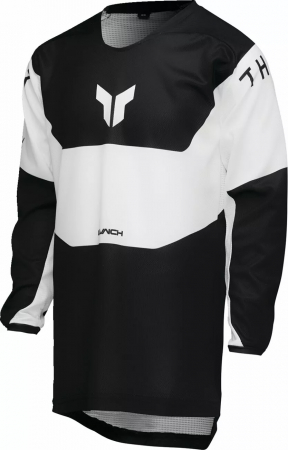 Tricouri - Tricou atv/cross copii Thor LaunchMode Storm, culoare negru/alb, marime YM