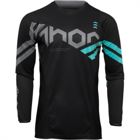 Tricouri - Tricou atv/cross copii Thor Pulse Cube, culoare negru/gri, marime YXL