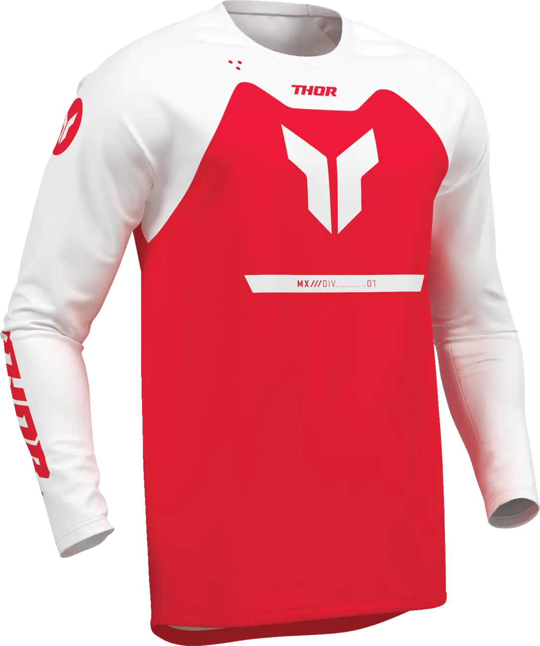 Tricou atv/cross copii Thor Ridemode Menace, culoare rosu/alb, marime 2YXS [2]