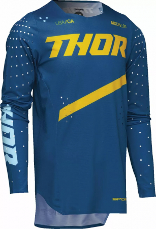 Tricou atv/cross copii Thor SportMode Brave, culoare albastru/galben, marime YL [1]
