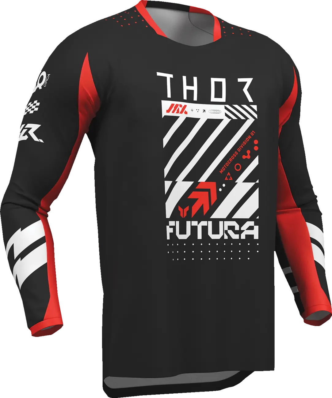 Tricou atv/cross copii Thor Launchmode Futura, culoare negru/rosu, marime YM [2]