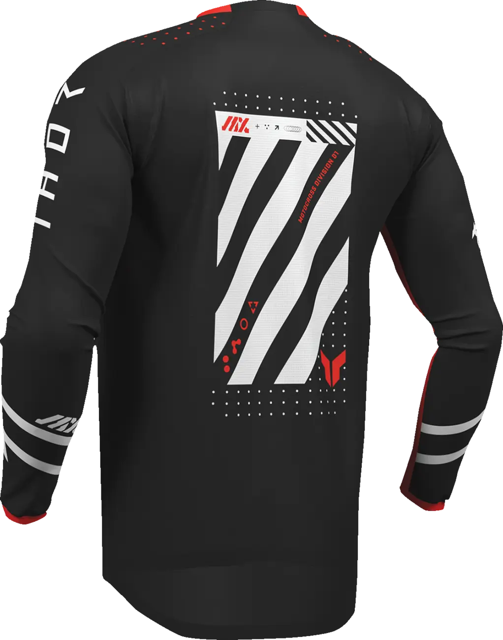 Tricou atv/cross copii Thor Launchmode Futura, culoare negru/rosu, marime YM [1]