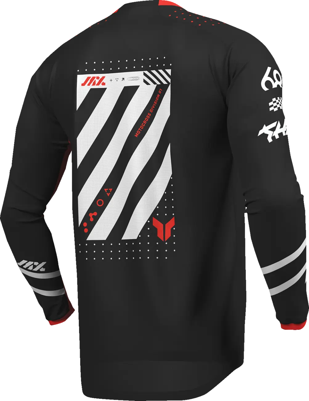 Tricou atv/cross copii Thor Launchmode Futura, culoare negru/rosu, marime 2YXS [3]