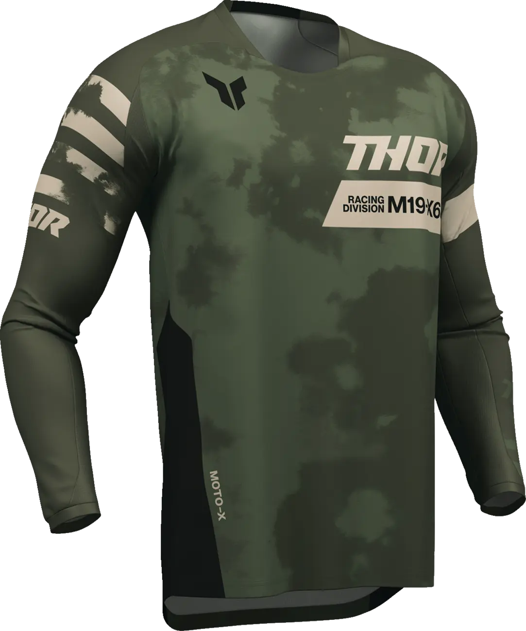 Tricou atv/cross Thor Launchmode Bleach, culoare verde army, marime M [2]