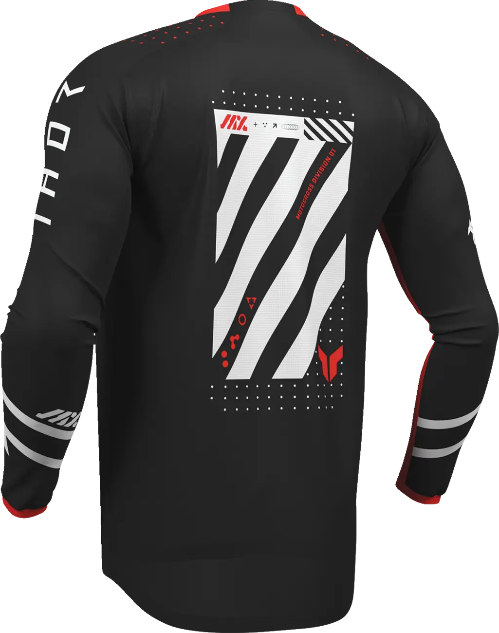 Tricou atv/cross Thor Launchmode Futura, culoare negru/rosu, marime XL [1]