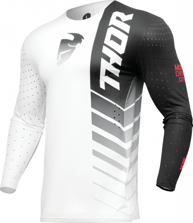 Tricouri - Tricou atv/cross Thor Prime Analog, culoare alb/negru, marime XL