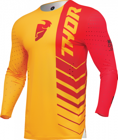 Tricouri - Tricou atv/cross Thor Prime Analog, culoare galben/rosu, marime M