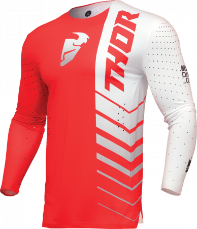 Tricouri - Tricou atv/cross Thor Prime Analog, culoare rosu/alb, marime M