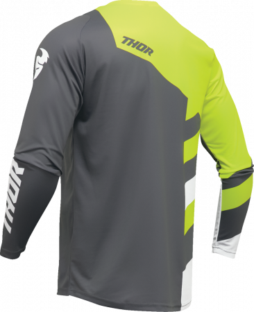 Tricou atv/cross Thor Sector Checker, culoare gri/verde, marime L [1]