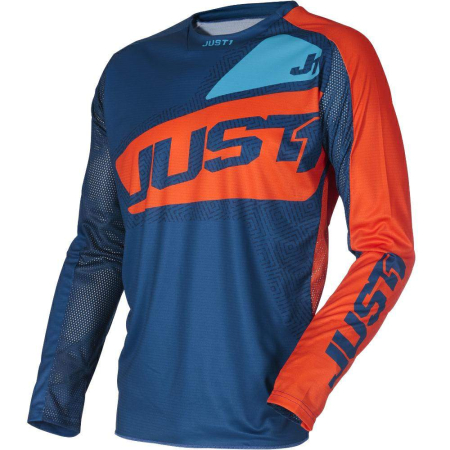 Tricouri - Tricou atv/cross Just1 J-Force Vertigo, culoare albastru/portocaliu, marime M