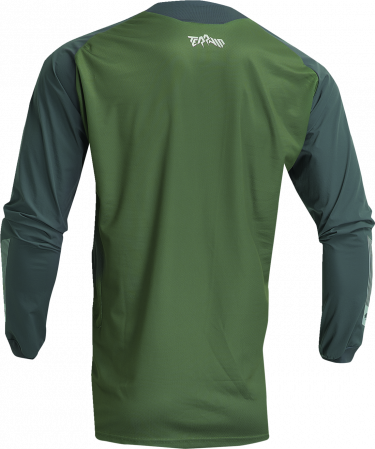 Tricou atv/cross Thor Terrain, culoare verde/gri, marime S [1]