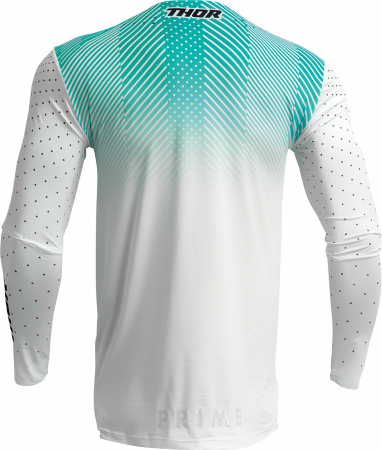 Tricou motocross/enduro Thor Prime Tech, culoare alb/turcoaz, marime XL [1]