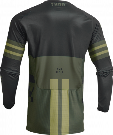 Tricou motocross/enduro Thor Pulse Combat, culoare army/negru, marime S [1]