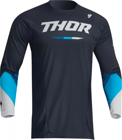 Tricouri - Tricou motocross/enduro Thor Pulse Tactic, culoare belumarin/alb, marime 3XL