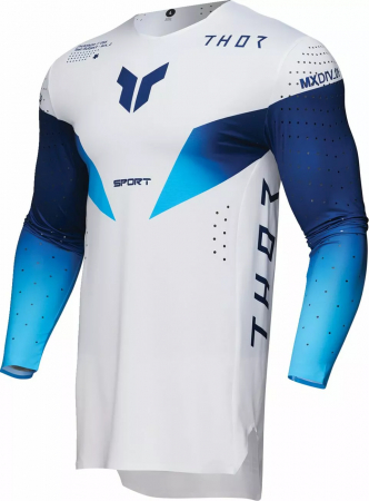Tricouri - Tricou Thor SportMode Strike, culoare alb/albastru, marime L