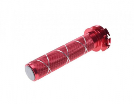 Tub acceleratie moto din aluminiu, culoare rosu, pentru Yamaha Suzuki Kawasaki [1]