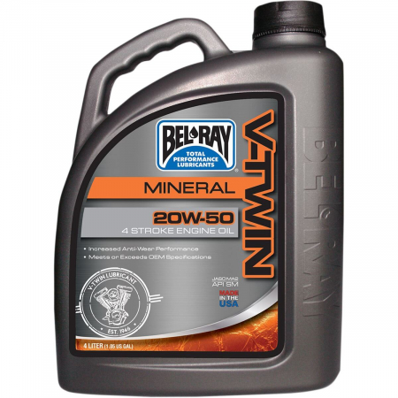Ulei 4T - Ulei Bel-Ray V-Twin, mineral 20w50, 4T, 4L