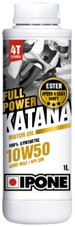 Ulei 4T - Ulei moto 4T Ipone Full Power Katana 10W50 100% Sintetic  ESTER - JASO MA2 - API SM, 1L