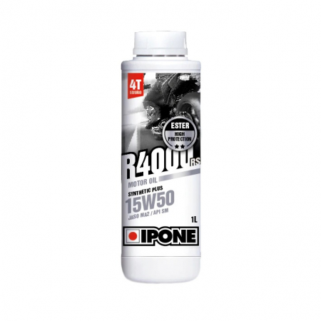 Ulei 4T - Ulei moto 4T Ipone R4000 RS 15W50 Sintetic Plus ESTER - JASO MA2 - API SM, 1L