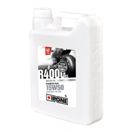 Ulei 4T - Ulei moto 4T Ipone R4000 RS 15W50 Sintetic Plus  ESTER - JASO MA2 - API SM, 4L