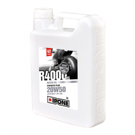 Ulei 4T - Ulei moto 4T Ipone R4000 RS 20W50 Sintetic Plus ESTER - JASO MA2 - API SM, 4L