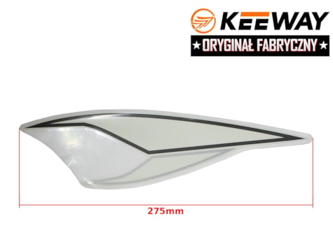 Autocolant Keeway fata dreapta, culoare alb