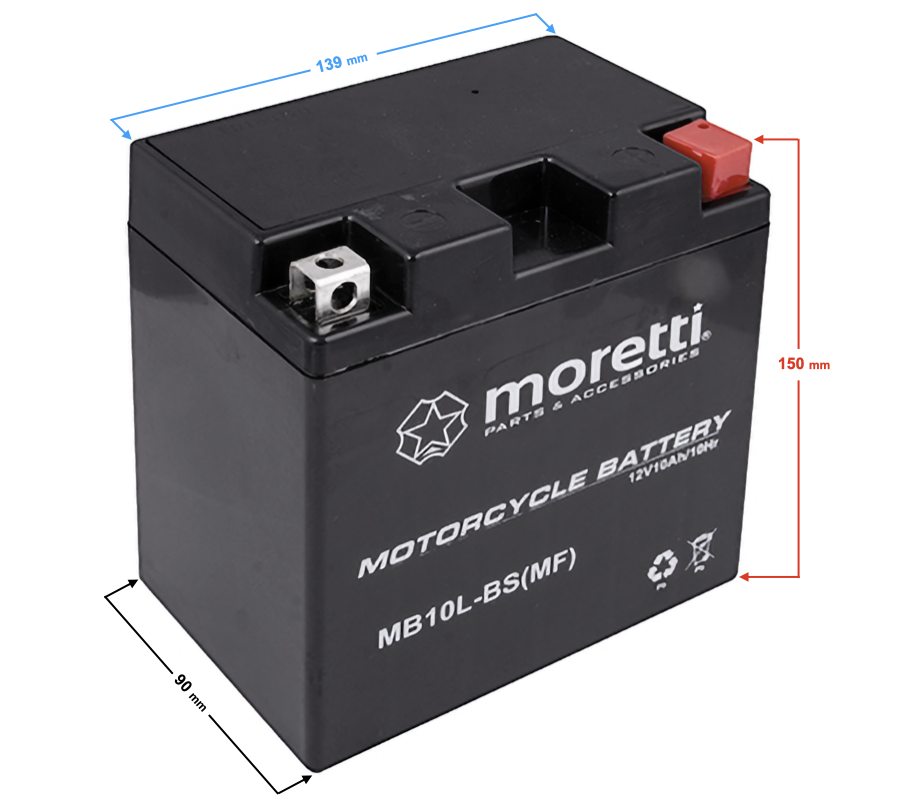 Baterie moto atv MB10L-BS AGM (Gel) 12v 11ah, curent pornire 160A