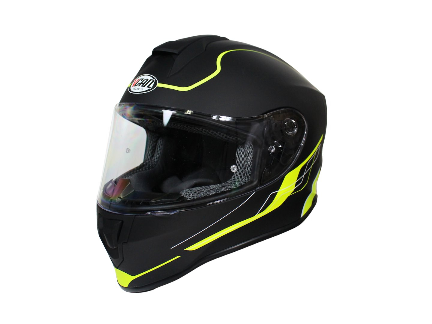 Casca moto,integrala,copii VCAN H151,negru mat verde neon,marime YM 49-50 JUNIOR