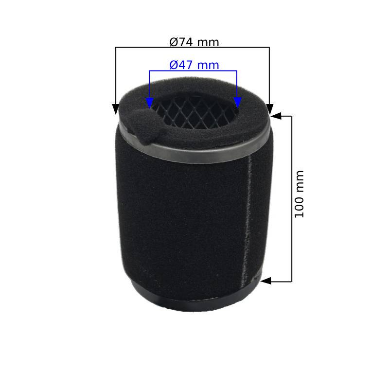 Filtru aer cu burete cross 250cc, 47mm