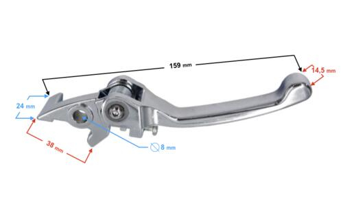 Maneta frana cross CRF70, argintie