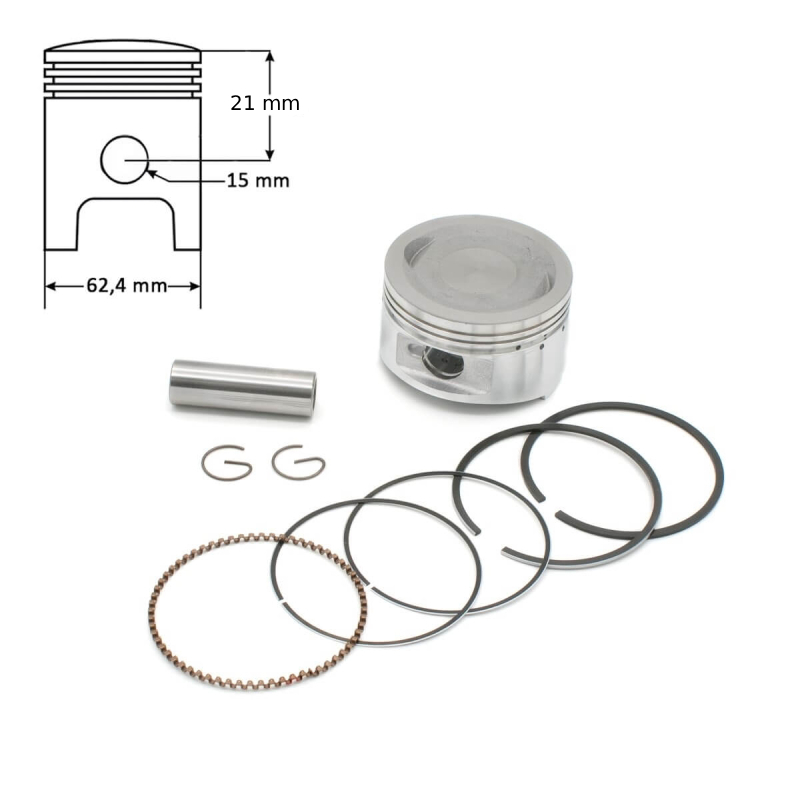 Set piston+segmenti Atv 200cc,62.4mm