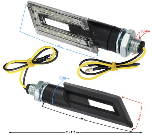 Set semnalizari MRT-088, LED (16 diode) negre, (E-mark)